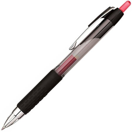 Uni-Ball Gel Pens, Retractable, Nonrefillable, 0.7mm, 12/DZ, RD Ink PK UBC33952